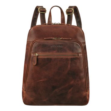 eleganter brauner Lederrucksack