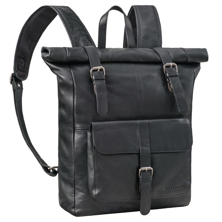  "Herakles" XL Leder Rolltop Rucksack 17 Zoll