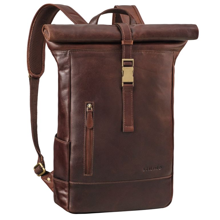 Rucksack Rolltop Echtleder