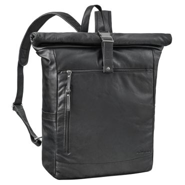 "Lutz" XL Rolltop Rucksack Herren Leder mit Laptop-Fach 16 - 17.3 Zoll