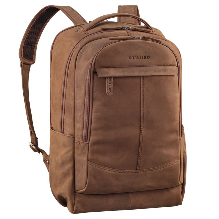 "Maxim" Premium XL Business Rucksack Leder mit Laptopfach 17 - 19 Zoll