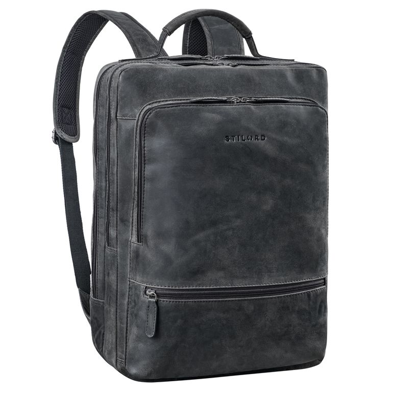 "Christian" XL Business-Rucksack Herren & Damen Leder für Laptop 15 - 17,3