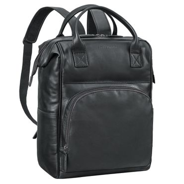 Lederrucksack Damen schwarz