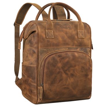 Lederrucksack Damen braun