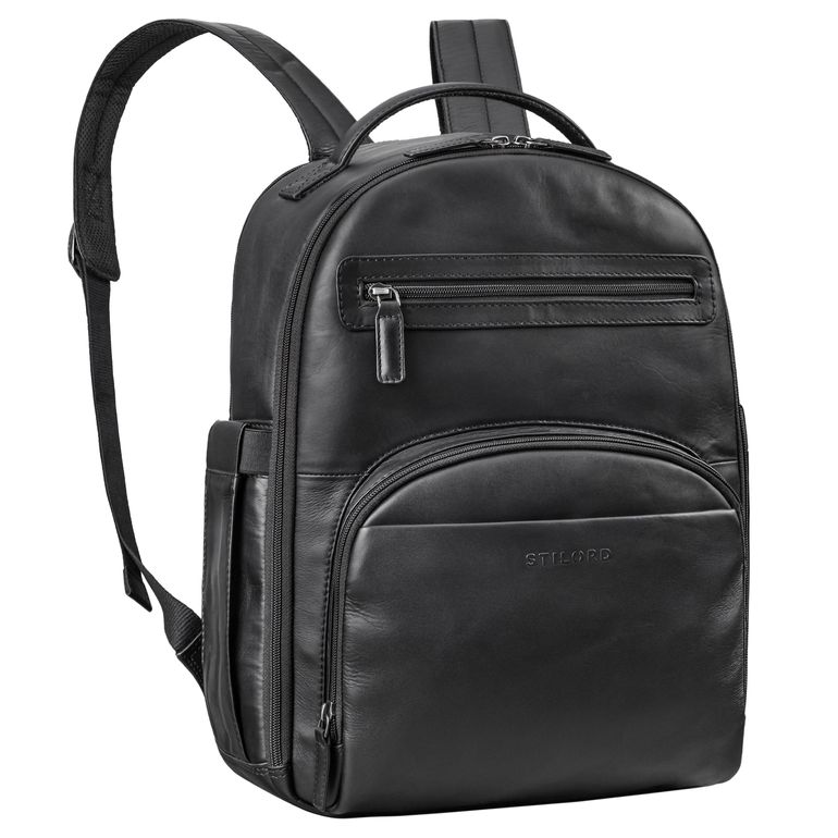 herren rucksack leder elegant schwarz