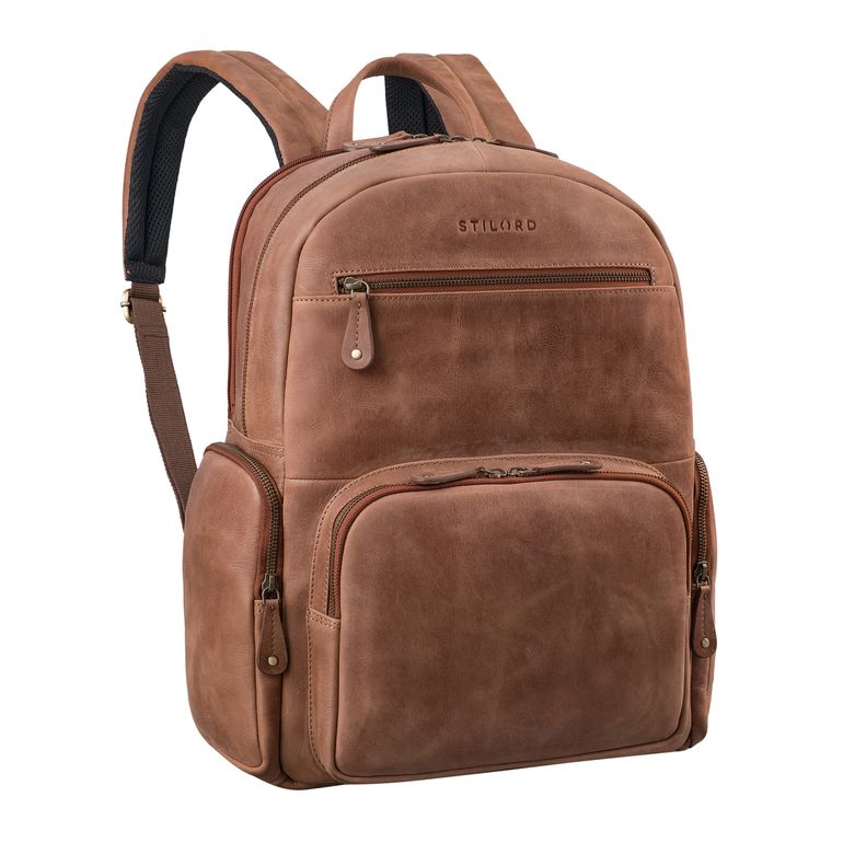 "Talvi" Großer Leder Rucksack Herren & Damen Laptop 15 - 17,3 Zoll