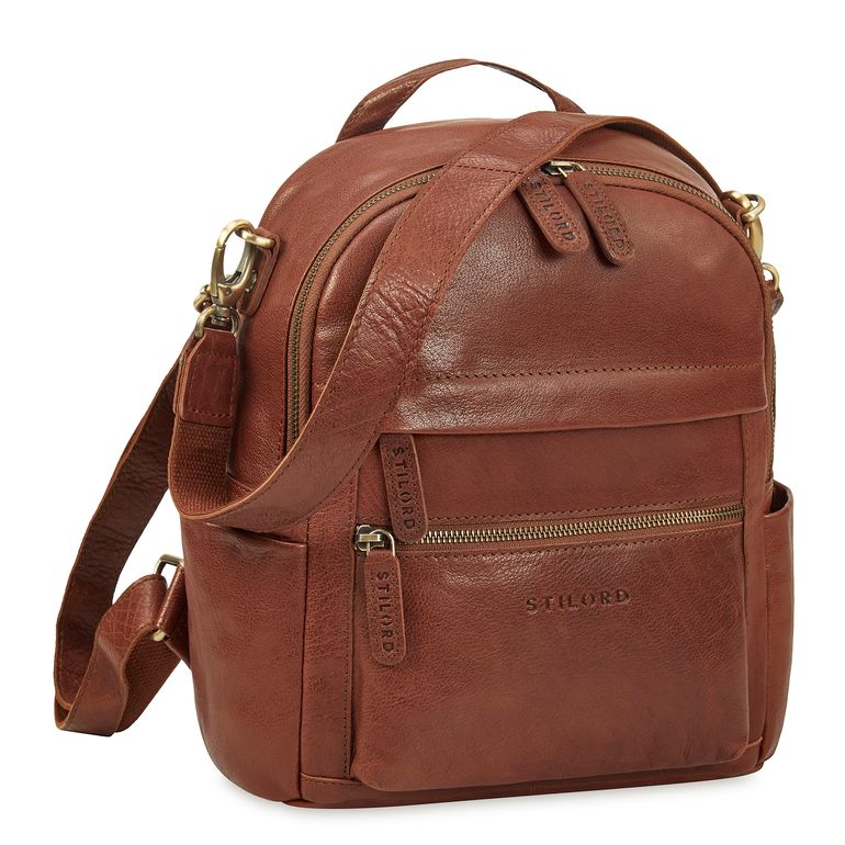 "Regina" 2-in-1 Rucksack-Tasche 2 in 1 Damen Echt Leder Klein
