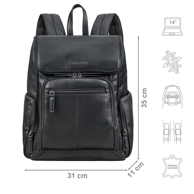 Uni Tasche STILORD 'Syd' Business Tasche Leder Herren Damen