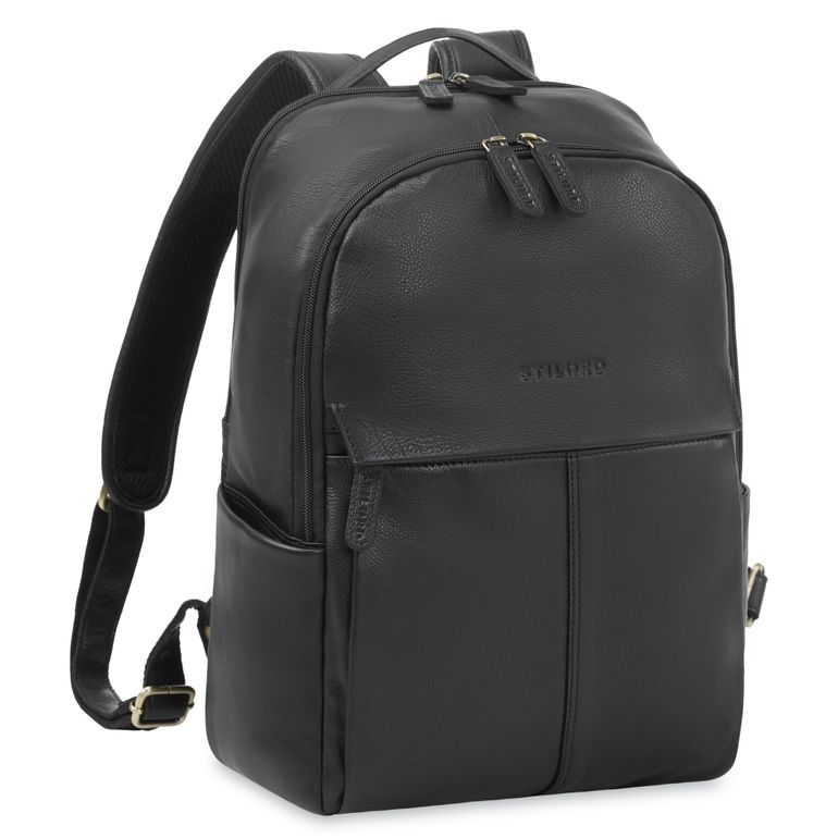 Leder Damenrucksack schwarz elegant