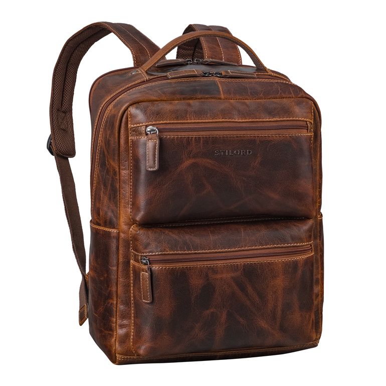 echtleder damen lederrucksack herren braun
