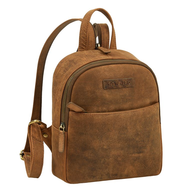 "Kiana" 2-in-1 Crossbody Rucksack Sling Bag Leder Damen klein
