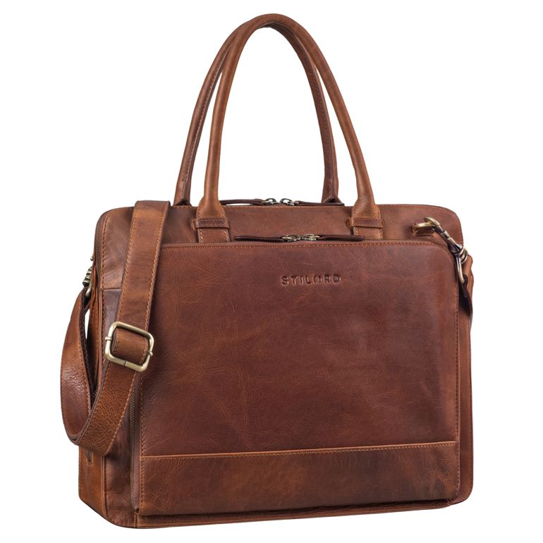 "Nola" Shopper Tasche Damen Leder Groß Laptoptasche 13.6 Zoll