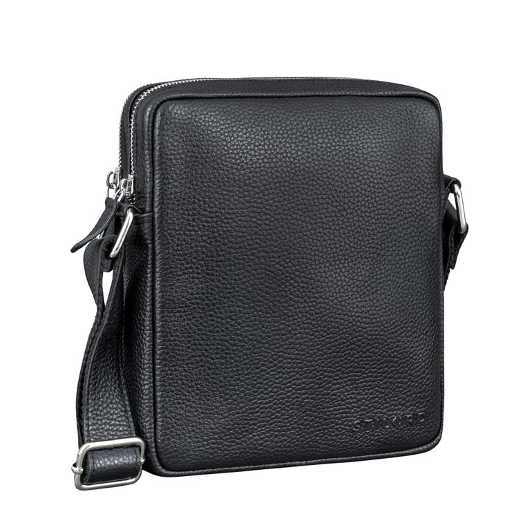 Kleine Schwarze Leder Männerhandtasche für 8 - 8,4 Zoll Tablet Kleine Schwarze Leder Männerhandtasche für 8 - 8,4 Zoll Tablet