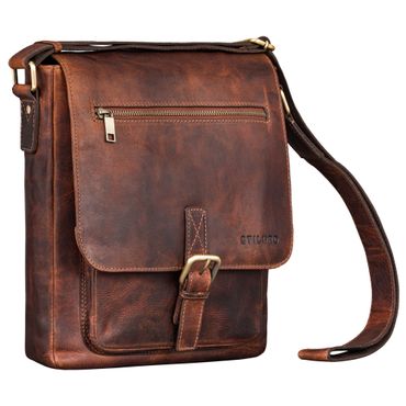 "Renato" Klassische Ledertasche Herren Umhängetasche Tablet 11 Zoll