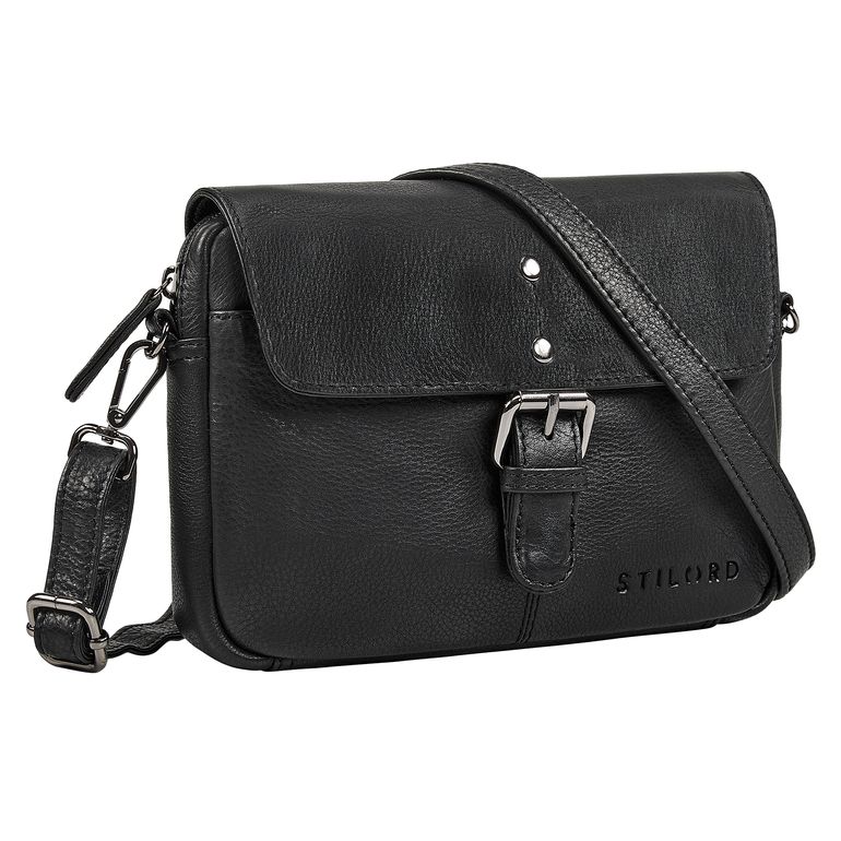 echtleder handtasche klein damen schwarz