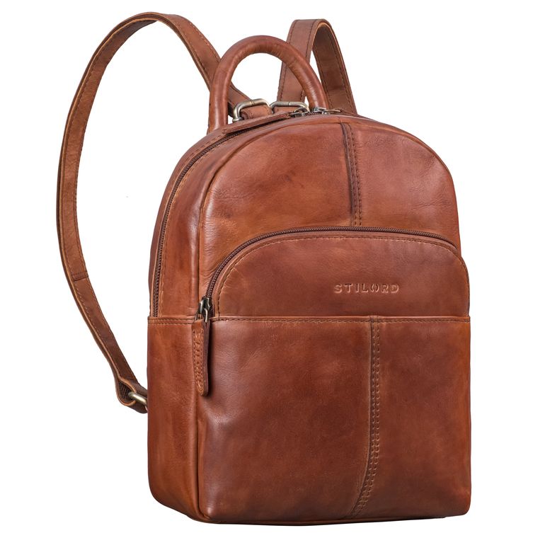 echtleder backpack mini cognac