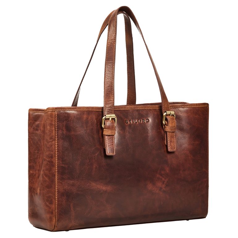 "Gaby" Echt-Leder Shopper Tasche Damen Groß mit vielen Fächern