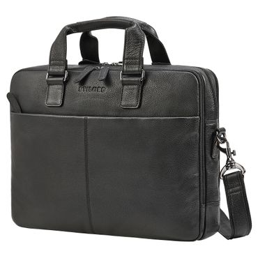 "Oslo" Laptoptasche 15.6 | 17 | 18 Zoll Herren Leder mit zwei Laptopfächern