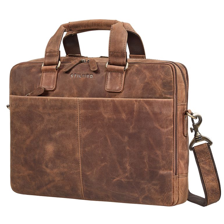 "Oslo" Laptoptasche 15.6 | 17 | 18 Zoll Herren Leder mit zwei Laptopfächern "Oslo" Laptoptasche 15.6 | 17 | 18 Zoll Herren Leder mit zwei Laptopfächern