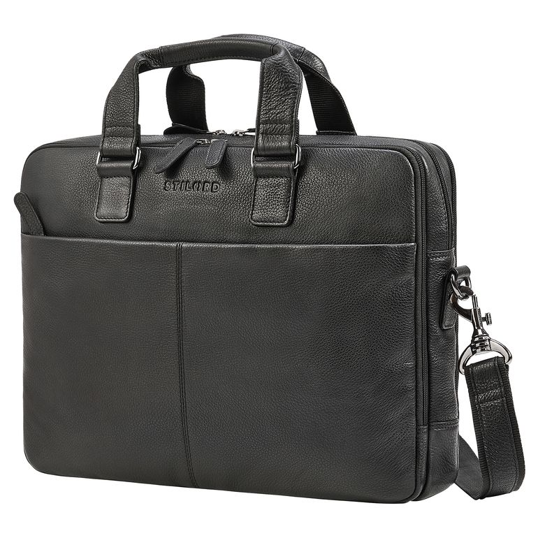 "Oslo" Laptoptasche 15.6 | 17 | 18 Zoll Herren Leder mit zwei Laptopfächern