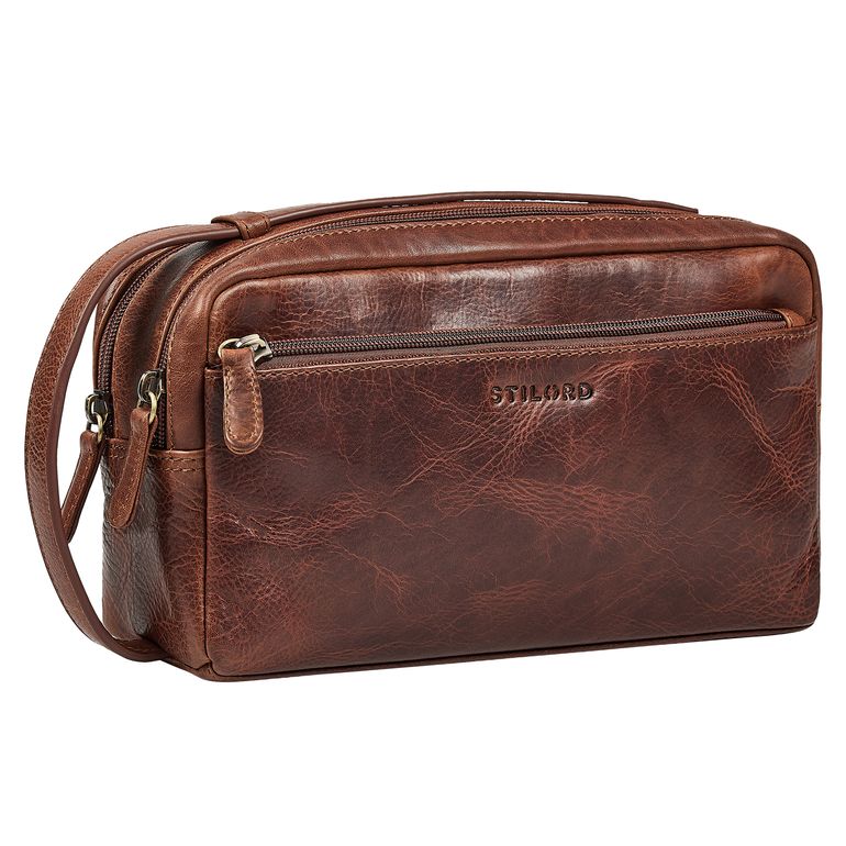 "Bran" Handgelenktasche Herren Leder Groß Clutch Echtleder Vintage