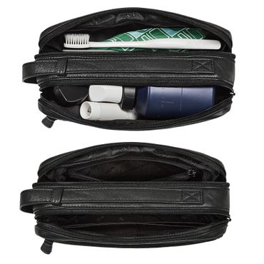 Cuero Leder-Kulturbeutel Für Herren – Reise-Dopp Kit, Wasserabweisend, 25,4x15,2x12,7 Cm, Mit 101 Jahren Garantie