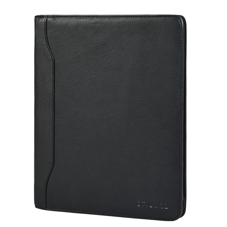 leder organizer mappe a4 schwarz