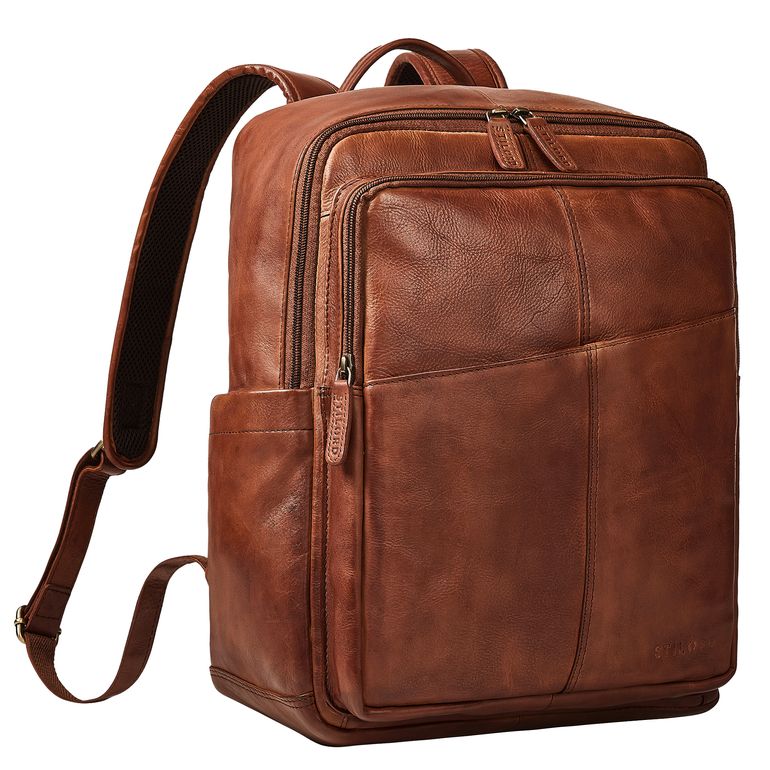 "Maurizio" Großer Business Leder-Rucksack Herren mit Laptopfach 15,6 Zoll