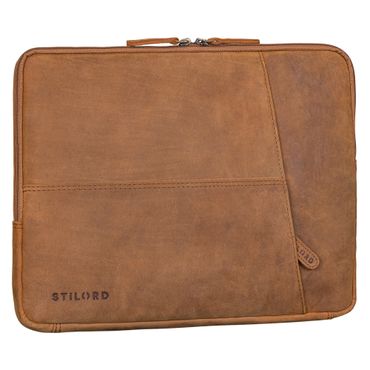 Laptop Sleeve Leder braun für 15,6 Zoll