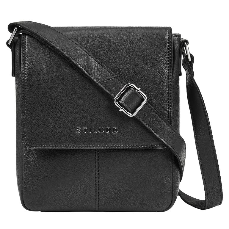 "Bari" Vintage Umhängetasche Leder Herren mittel-groß Hochformat für 8 Zoll Tablet DIN A5