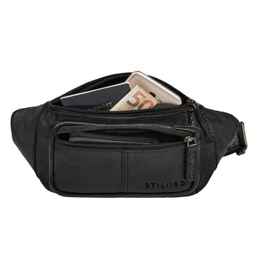 echt leder bauchtasche herren schwarz
