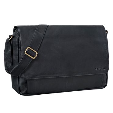 Vintage Umhängetasche Herren Leder Schwarz