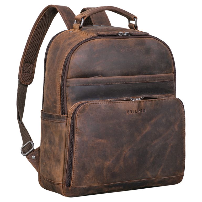 "Pasadena" Laptop Rucksack Leder 14 Zoll