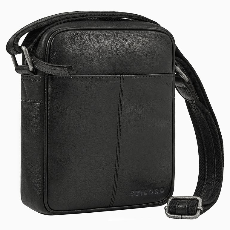 echt ledertasche herren klein schwarz