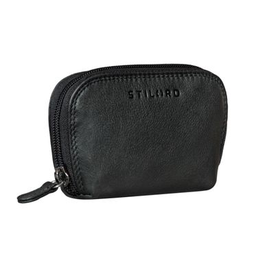 Echtleder Schlüsseltasche Schwarz mit RFID Schutz, Münzfach und Geschenkbox 