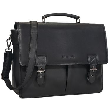 "Toledo" Vintage Echtleder Aktentasche Herren für 15.6 - 16 Zoll