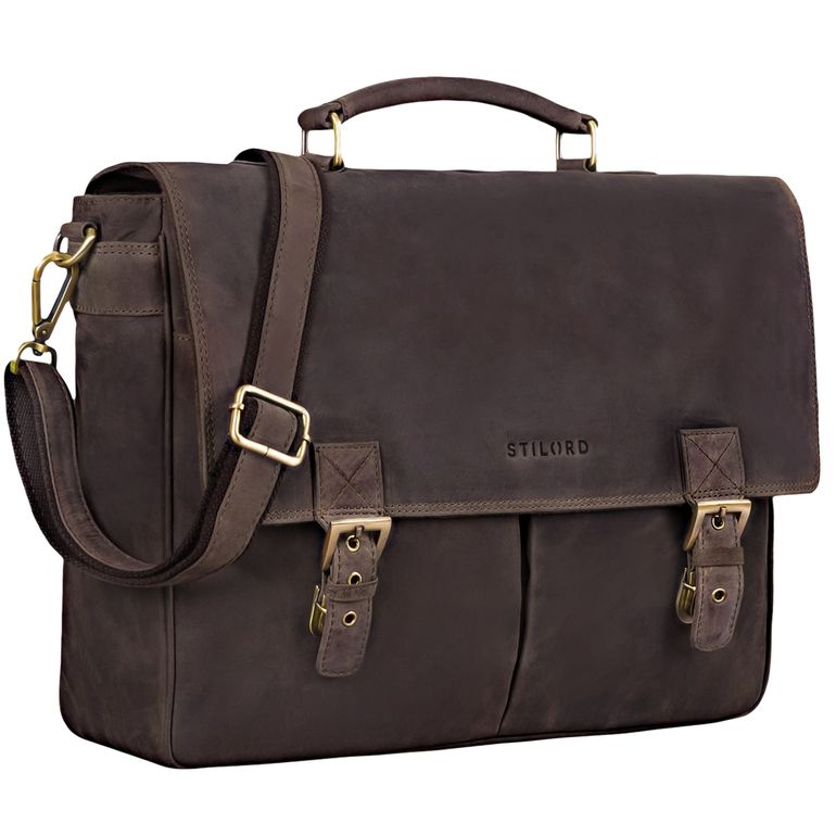 "Toledo" Vintage Echtleder Aktentasche Herren mit Laptopfach 15.6 Zoll  "Toledo" Vintage Echtleder Aktentasche Herren mit Laptopfach 15.6 Zoll