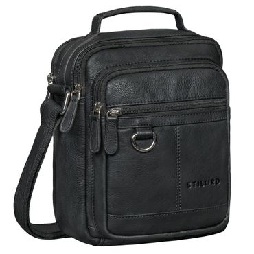 "Jonas" Kleine Männerhandtasche Leder zum Umhängen mit Griff 8 Zoll