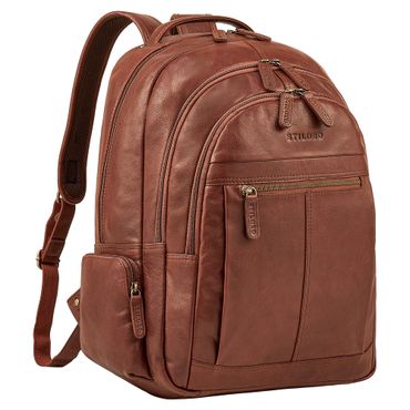 "Alaric" XL Business Rucksack Herren Leder Laptoprucksack 17 Zoll