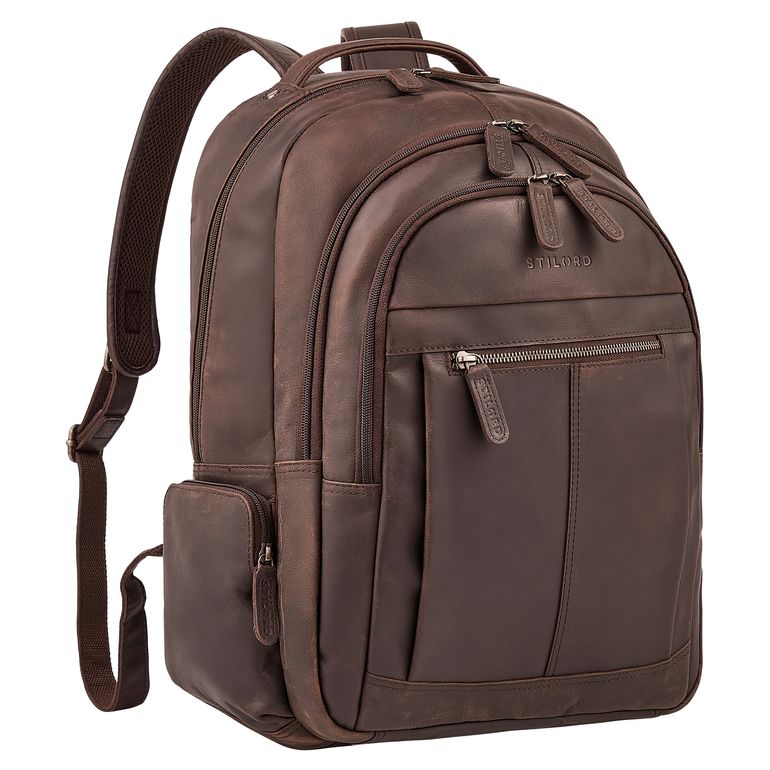 "Alaric" XL Business Rucksack Herren Leder Laptoprucksack 17 Zoll "Alaric" XL Business Rucksack Herren Leder Laptoprucksack 17 Zoll