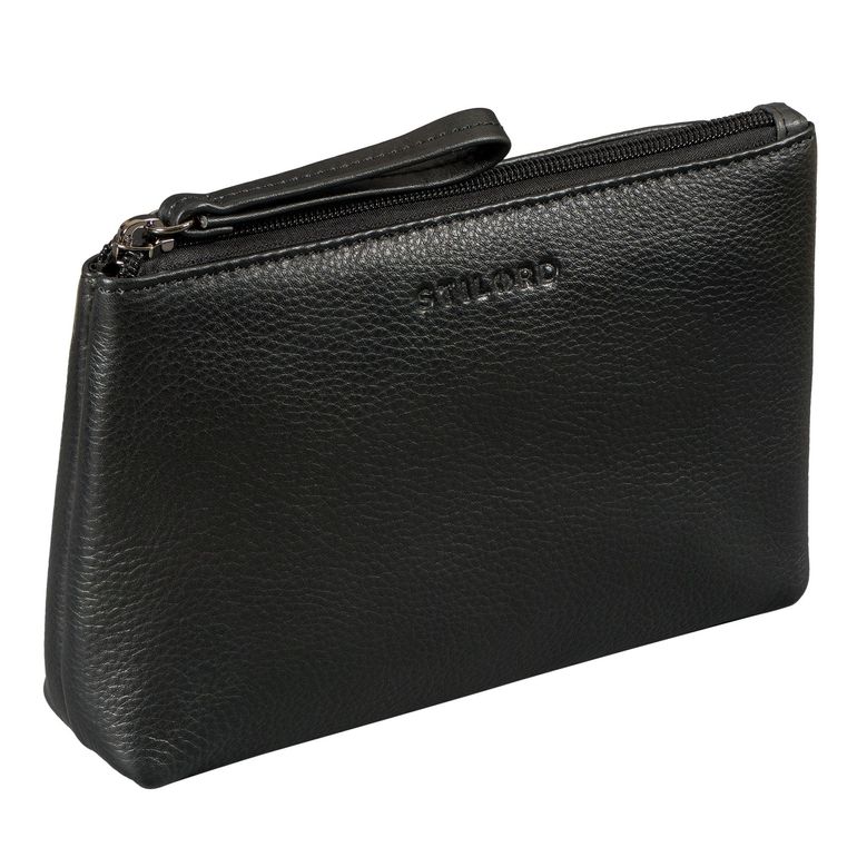  "Lio" Multifunktionale Kosmetiktasche Leder Klein mit Reißverschluss 