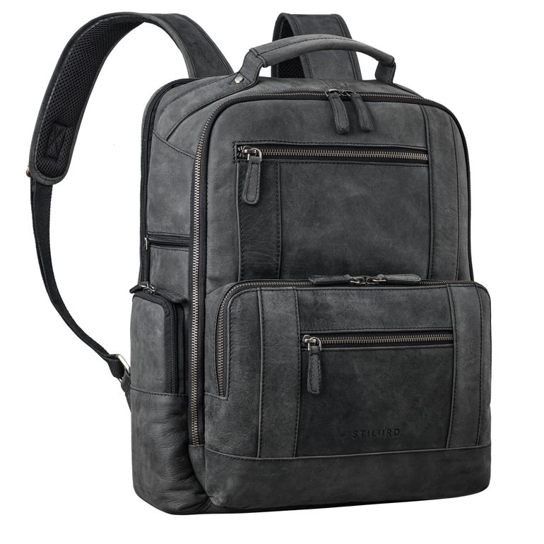 B-WARE "Eike" Modischer Laptoprucksack 15,6 Zoll Leder