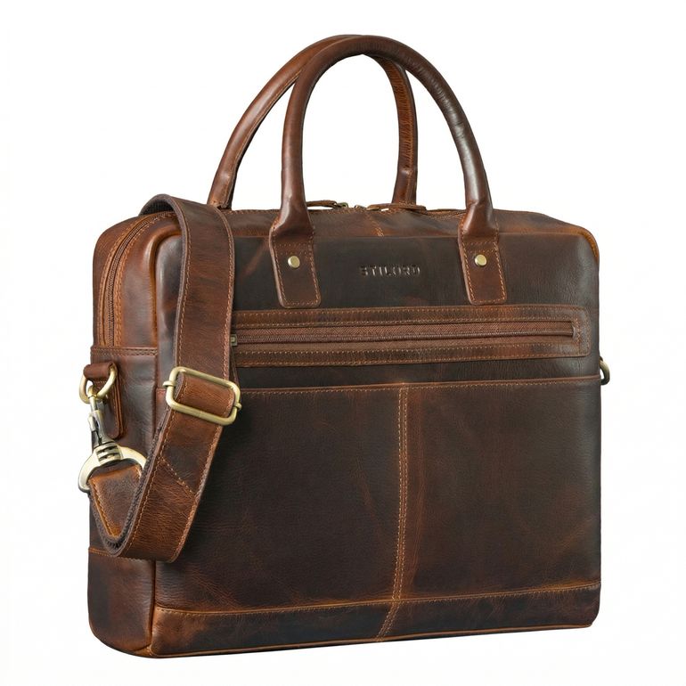 "Gonzalo" Business Aktentasche Herren Leder Groß Laptoptasche 15.6 bis 16 Zoll