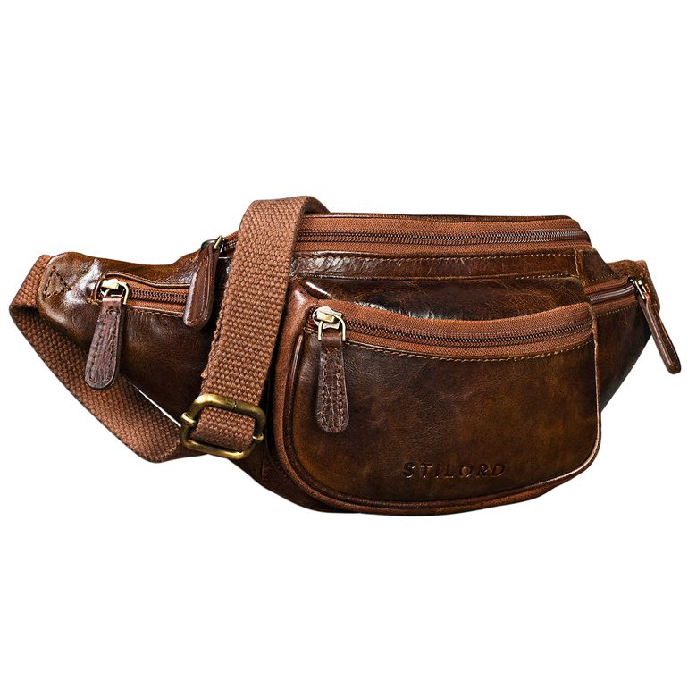 "Eliah" Vintage Gürteltasche Leder für Damen und Herren