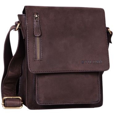 "Finn" Kleine Umhängetasche Herren Leder Messenger Bag Herrentasche