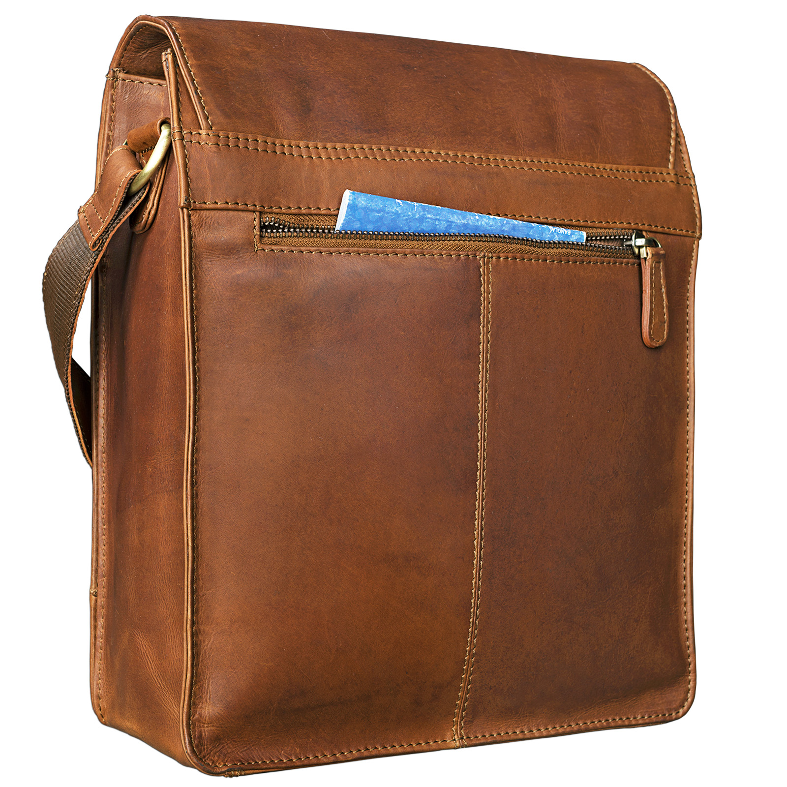 Miss Lulu Vintage Umhängetasche - Echt Leder Messenger Bag