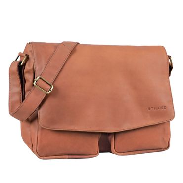 "Leonardo" Herren Ledertasche Umhängetasche Aktentasche Leder Vintage groß