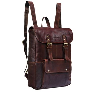 Vintage Leder Rucksack dunkel braun
