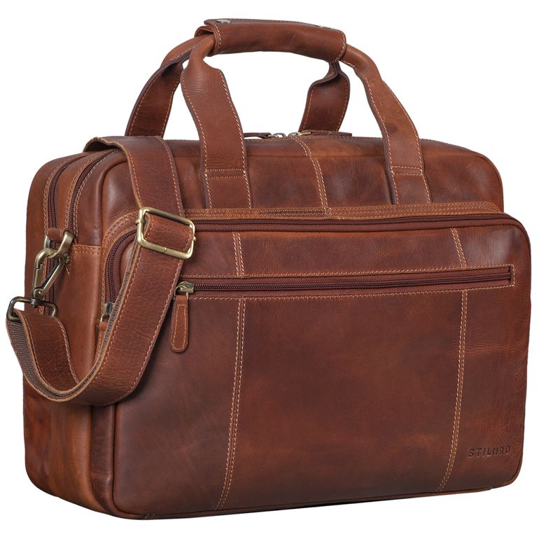 "Experience" Vintage Lehrertasche Leder groß Herren Damen