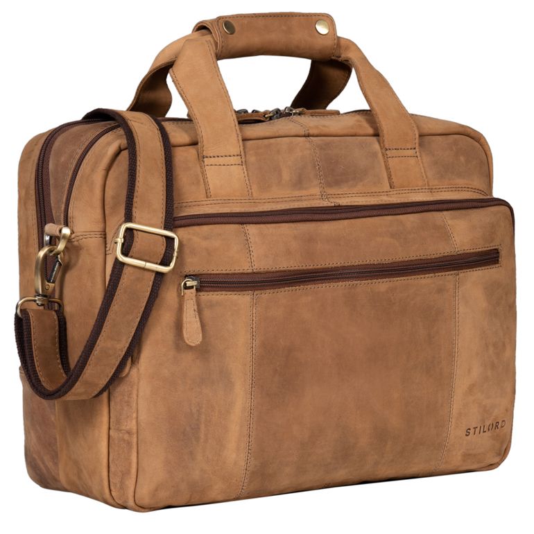 "Experience" Vintage Lehrertasche Leder groß Herren Damen